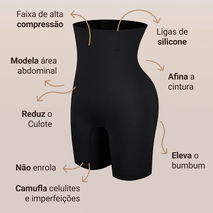 SHORT MODELADOR SHAPE PERFEITO - (Compre 1 Leve 2)
